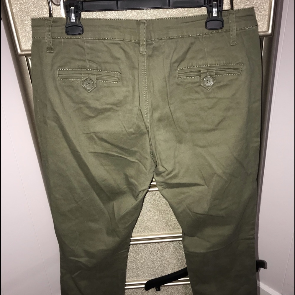 Navy green jeans